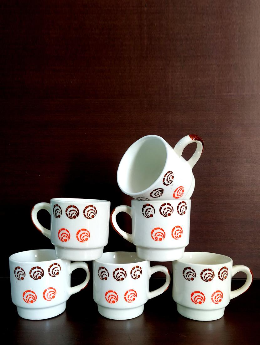moody panda everyday set of 6 cups | cup set | 6 cup set | ceramic - 19163519 - Zoom Image - 0