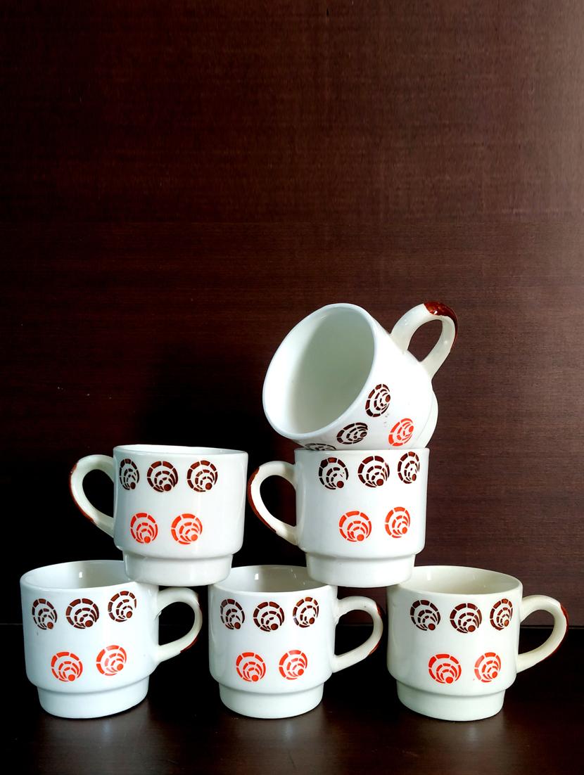 moody panda everyday set of 6 cups | cup set | 6 cup set | ceramic