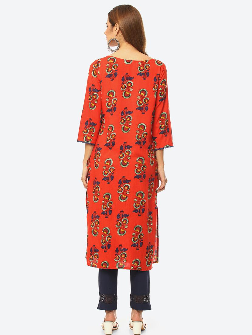 women's straight kurta - 19169438 - Zoom Image - 3