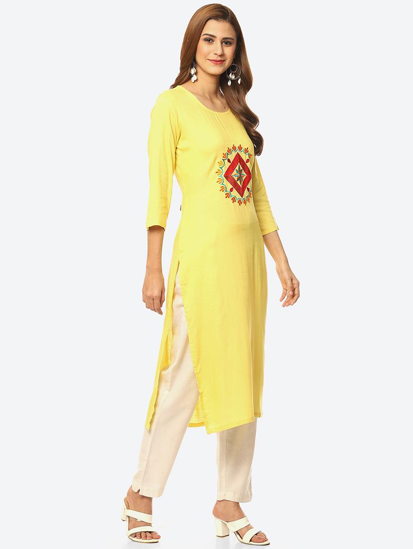 women's straight kurta - 19169442 - Standard Image - 2