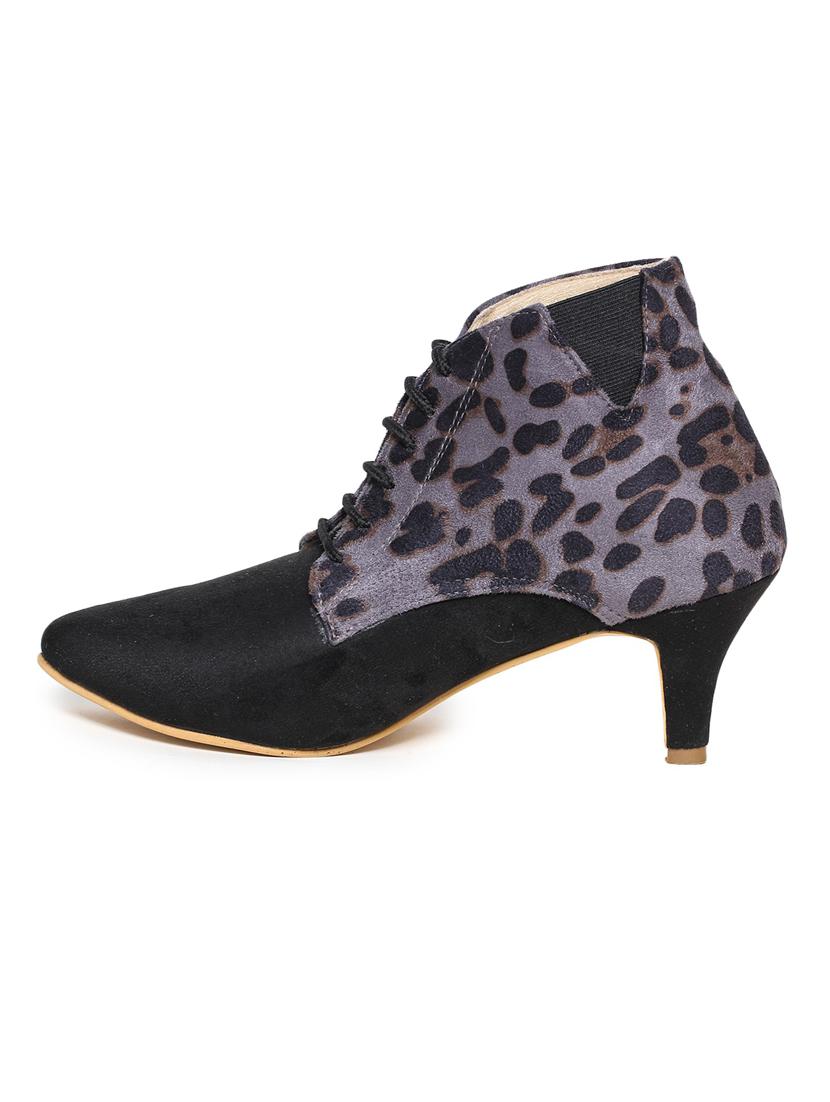 women animal print lace up boots - 19177844 - Standard Image - 3
