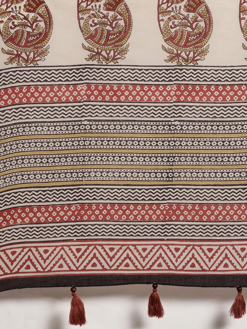 women's dabu black colored saree - 19179085 - Zoom Image - 3