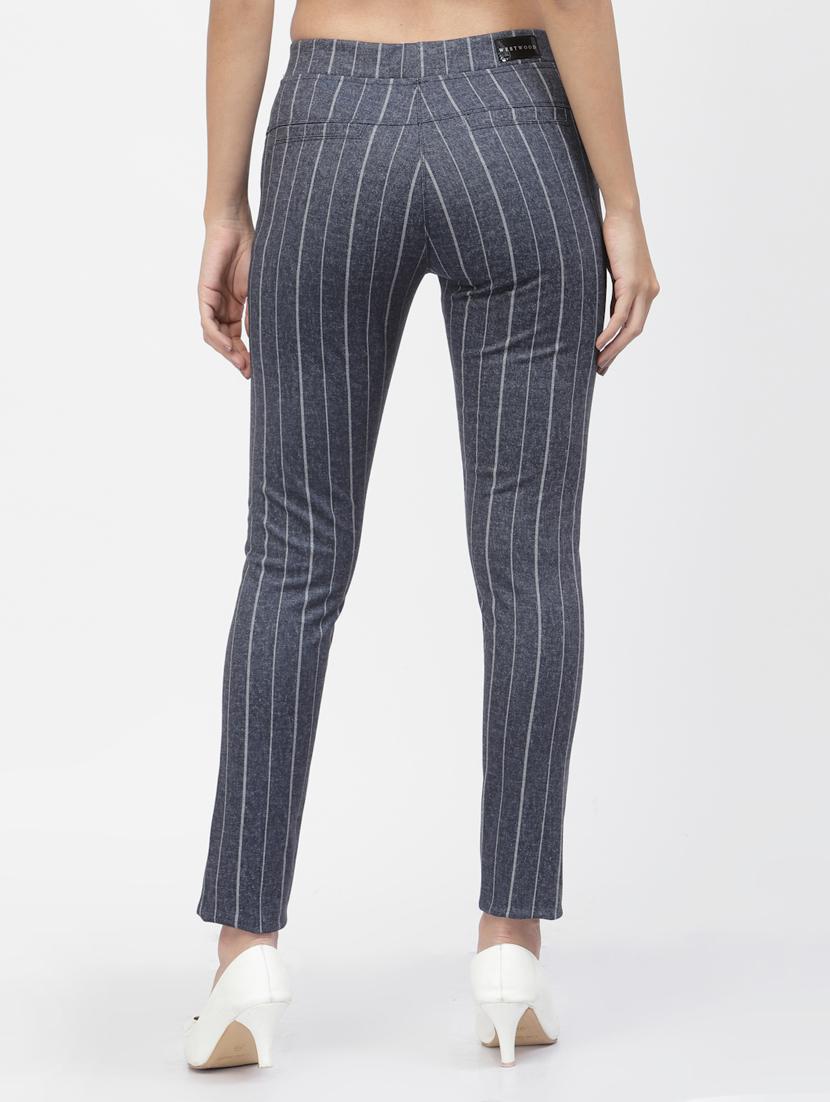 grey striped full length jegging - 19193406 - Zoom Image - 2