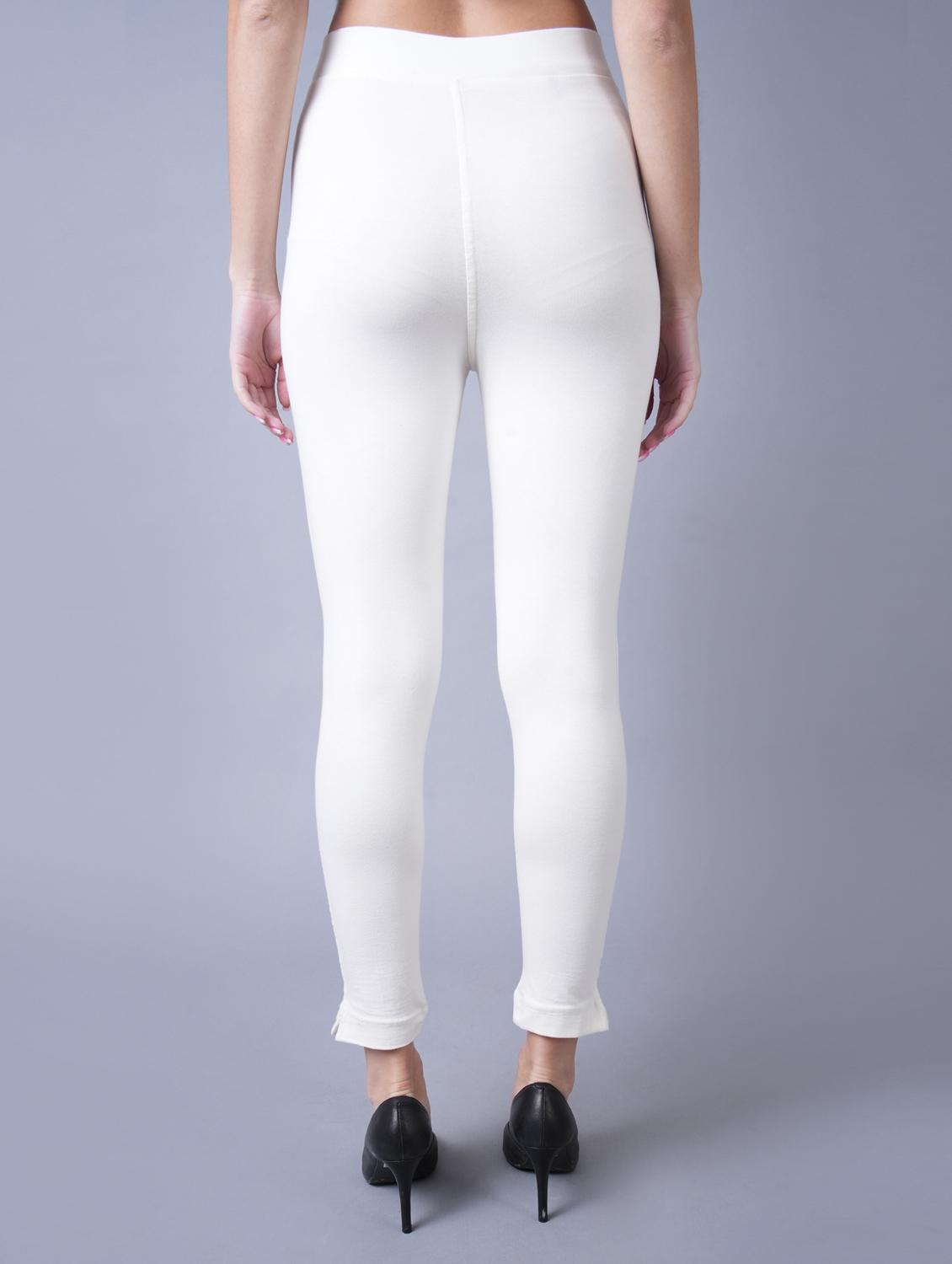 white solid cotton legging - 19214746 - Standard Image - 2