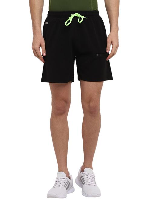 black  mid rise solid short - 19223656 - Very Small Image - 1