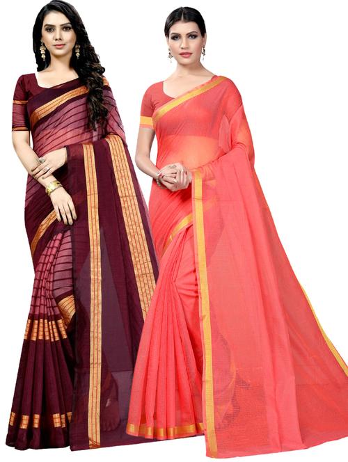 women's saree combo with blouse - 19261708 - Very Small Image - 1