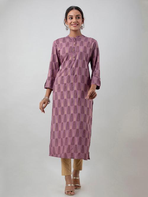 printed straight kurta - 19283856 - Very Small Image - 1