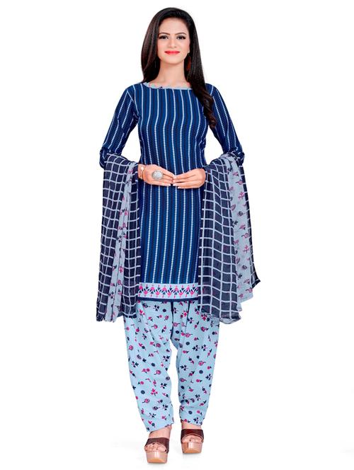 printed unstitched suit set - 19283934 - Very Small Image - 1