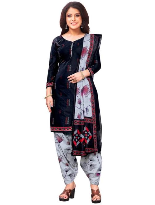 printed unstitched suit set - 19284016 - Very Small Image - 1