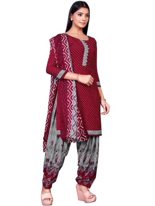 printed unstitched suit set - 19284017 - Very Small Image - 1