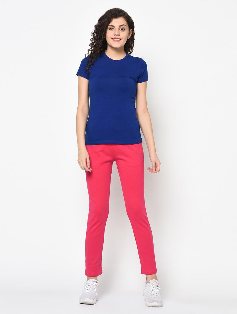 mid rise solid block track pant - 19285155 - Zoom Image - 4