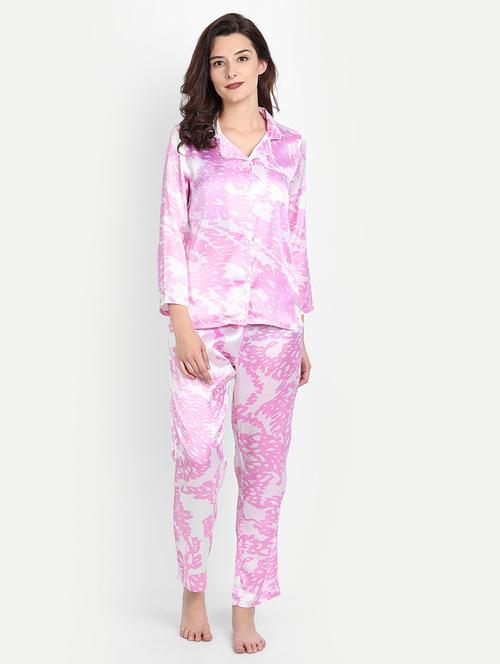 women printed night suit set - 19293982 - Very Small Image - 1