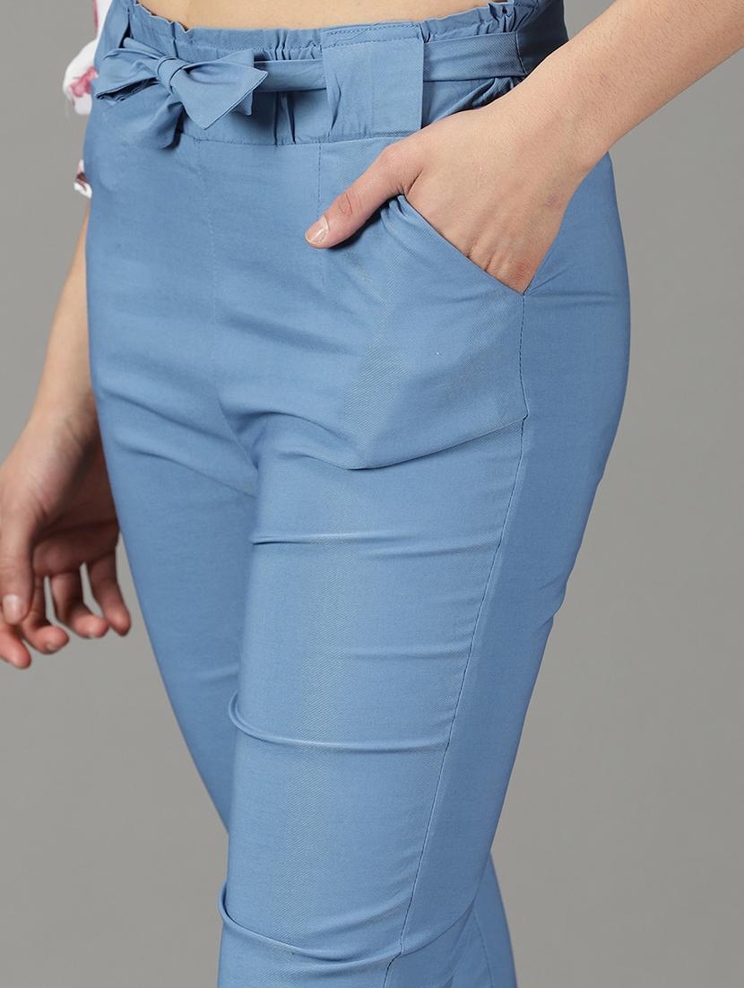 women solid trouser - 19295288 - Standard Image - 5