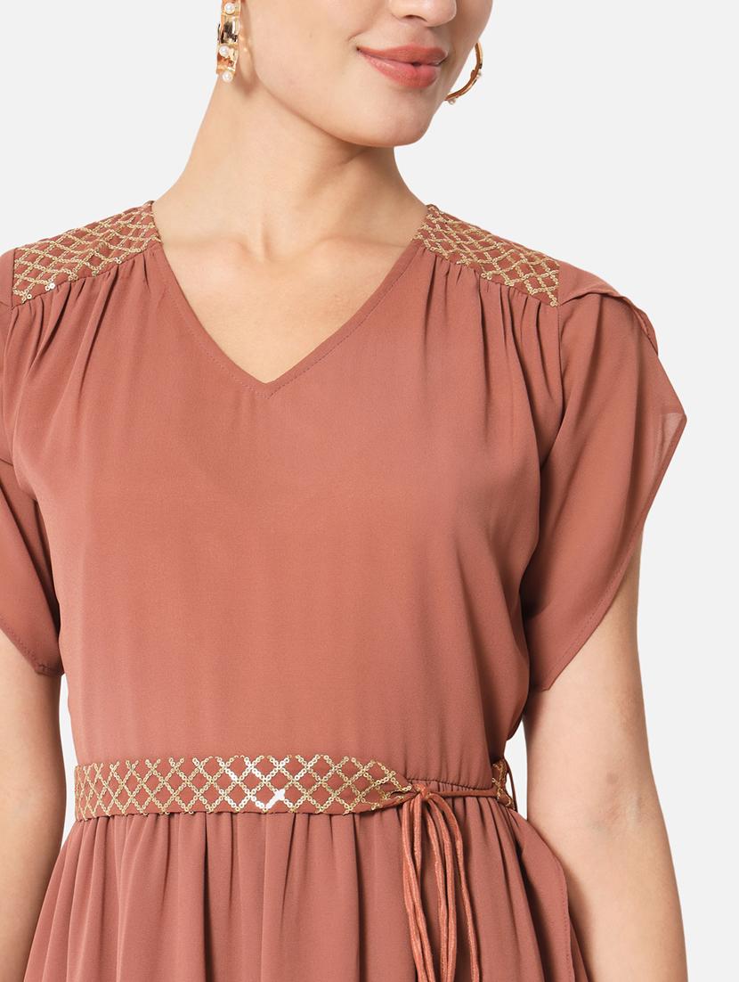 women's belted maxi dress - 19296307 - Standard Image - 5