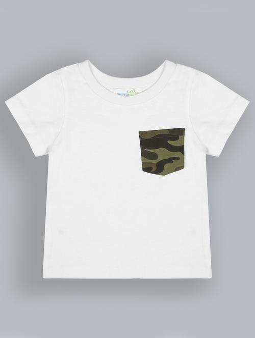 boys white cotton t-shirt - 19313277 - Standard Image - 0