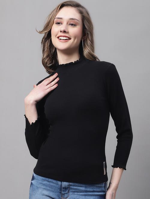 women's straight mock neck top - 19313771 - Very Small Image - 1