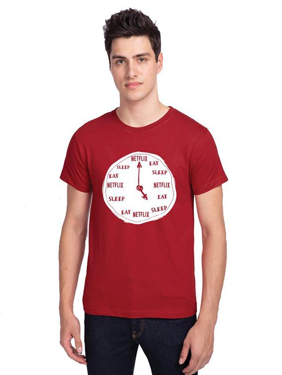 round neck printed front print t-shirt - 19324570 - Zoom Image - 0