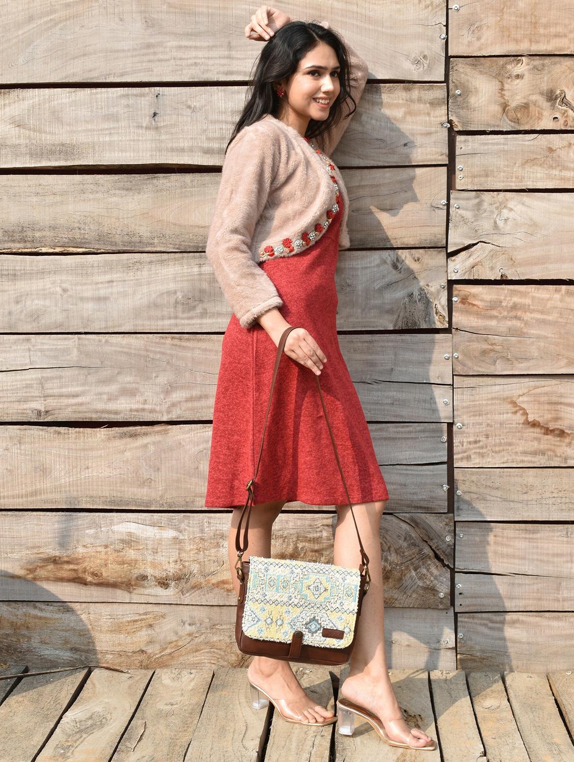 multi colored cotton sling bag - 19335194 - Standard Image - 4