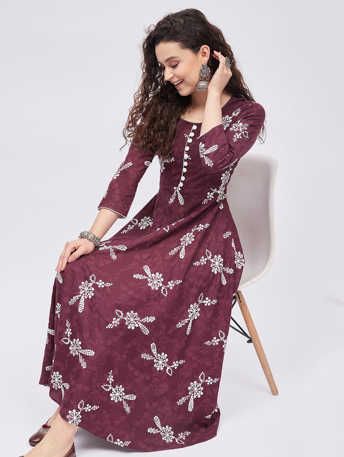 women's flared kurta - 19335355 - Standard Image - 4