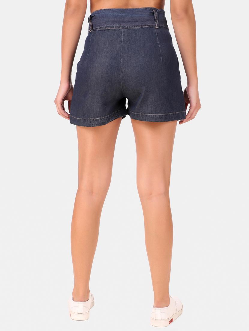 women mid rise denim shorts - 19336970 - Standard Image - 2