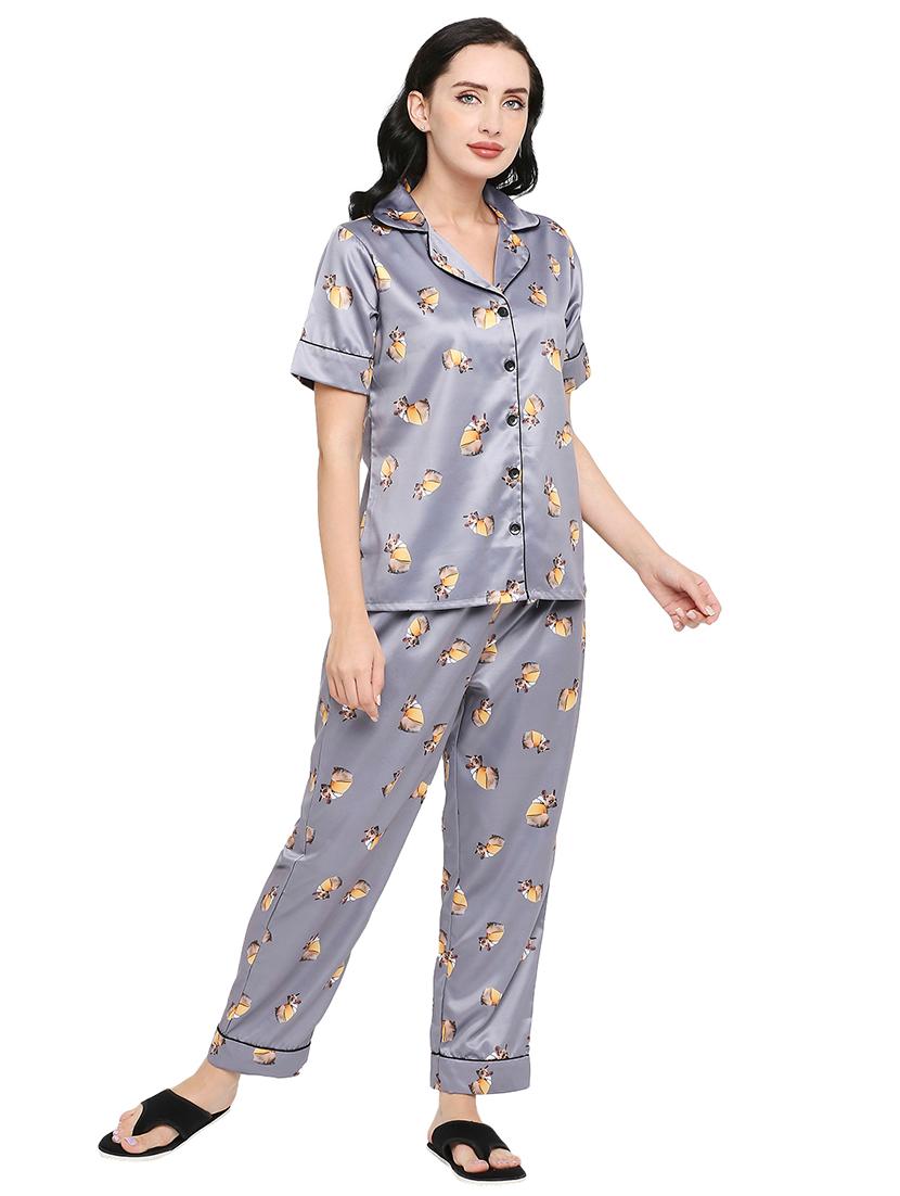 women printed night suit set - 19349763 -  Zoom Image - 0