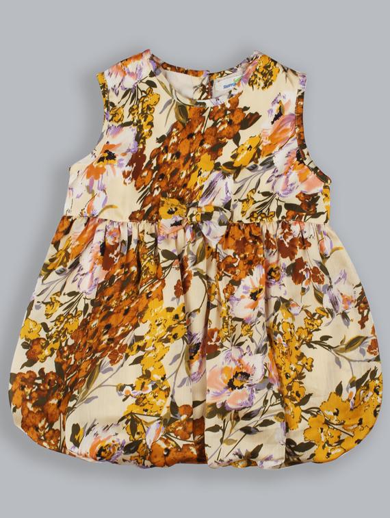 girls round neck short sleeves frock - 19406854 - Zoom Image - 1