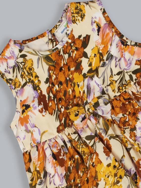girls round neck short sleeves frock - 19406854 - Zoom Image - 2