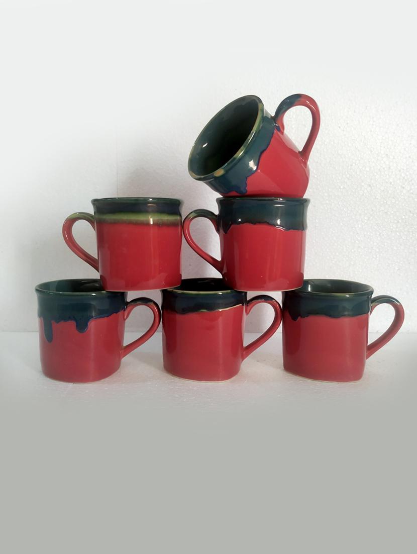 moody panda designer set of 6 cups | cupset | set of 6 cups | stoneware