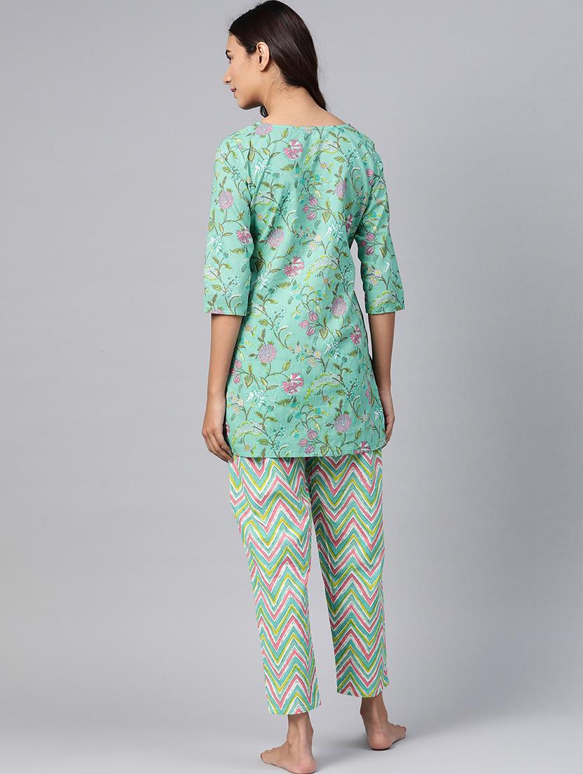 printed nightwear set - 19412803 - Standard Image - 2