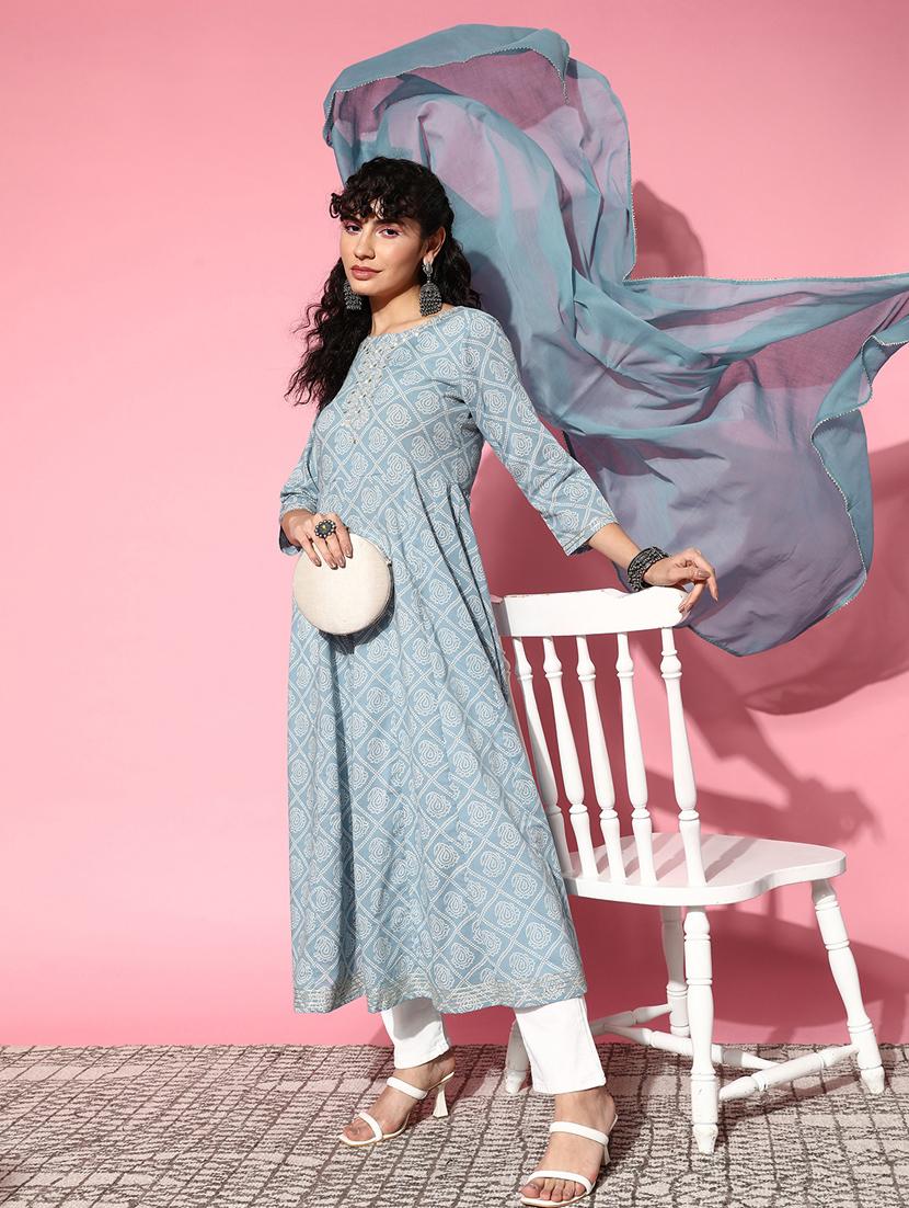 women's flared kurta - 19414337 - Zoom Image - 3
