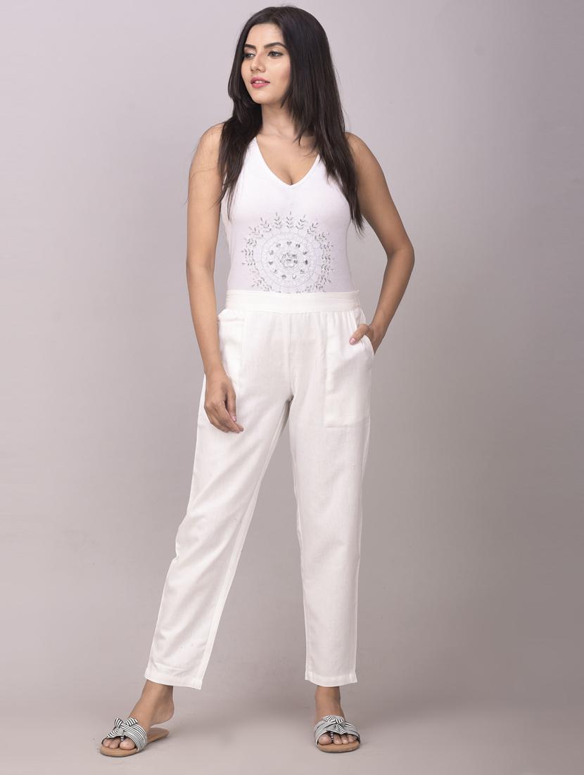 women solid cigarette pant - 19415852 - Zoom Image - 3