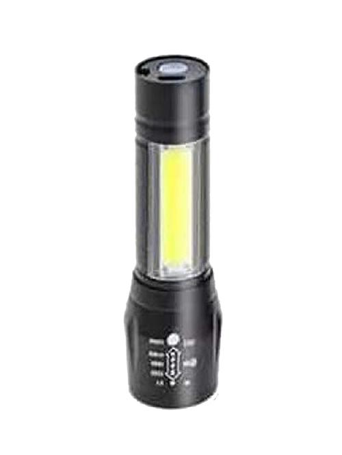 rsct r911(led rechargeable metal torch) 3 modes, usb charging mini torch (black, 10 cm, rechargeable) - 19435028 - Very Small Image - 1