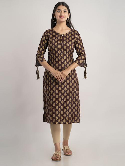women's straight kurta - 19481939 - Very Small Image - 1