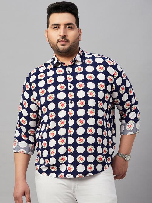 mens polka dot casual shirt - 19482877 - Very Small Image - 1