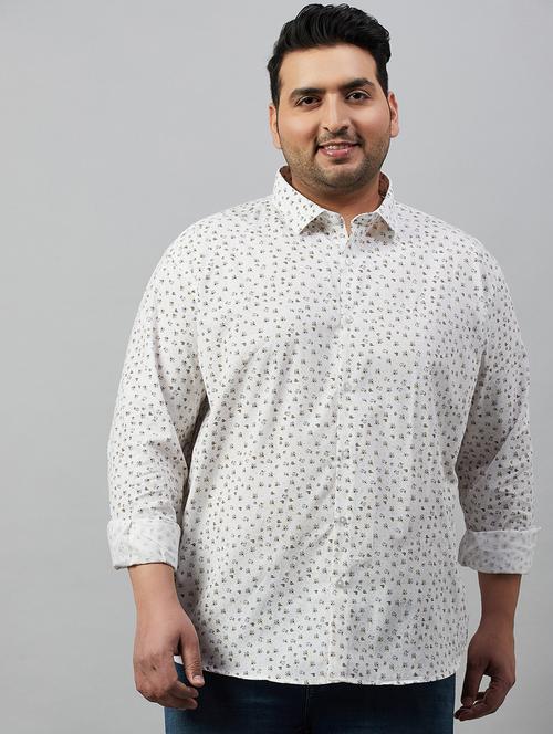 mens micro print casual shirt - 19482903 - Very Small Image - 1