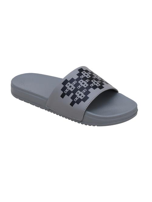 grey leatherette slip on flip flops - 19483990 - Very Small Image - 1