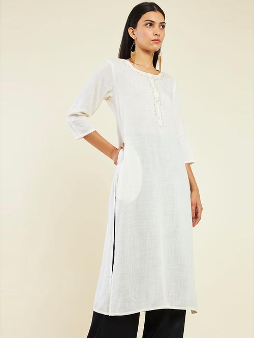 women's straight kurta - 19485984 - Very Small Image - 1