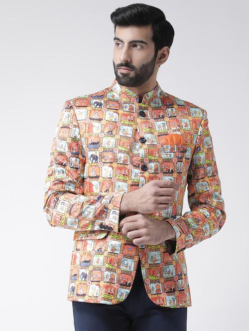 multi colored printed polyester  blazer - 19488683 - Very Small Image - 1