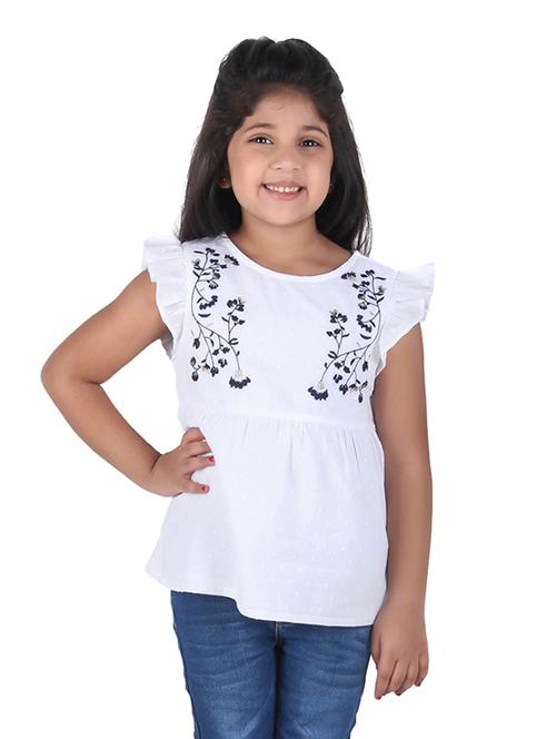 girls round neck top - 19488930 - Very Small Image - 1