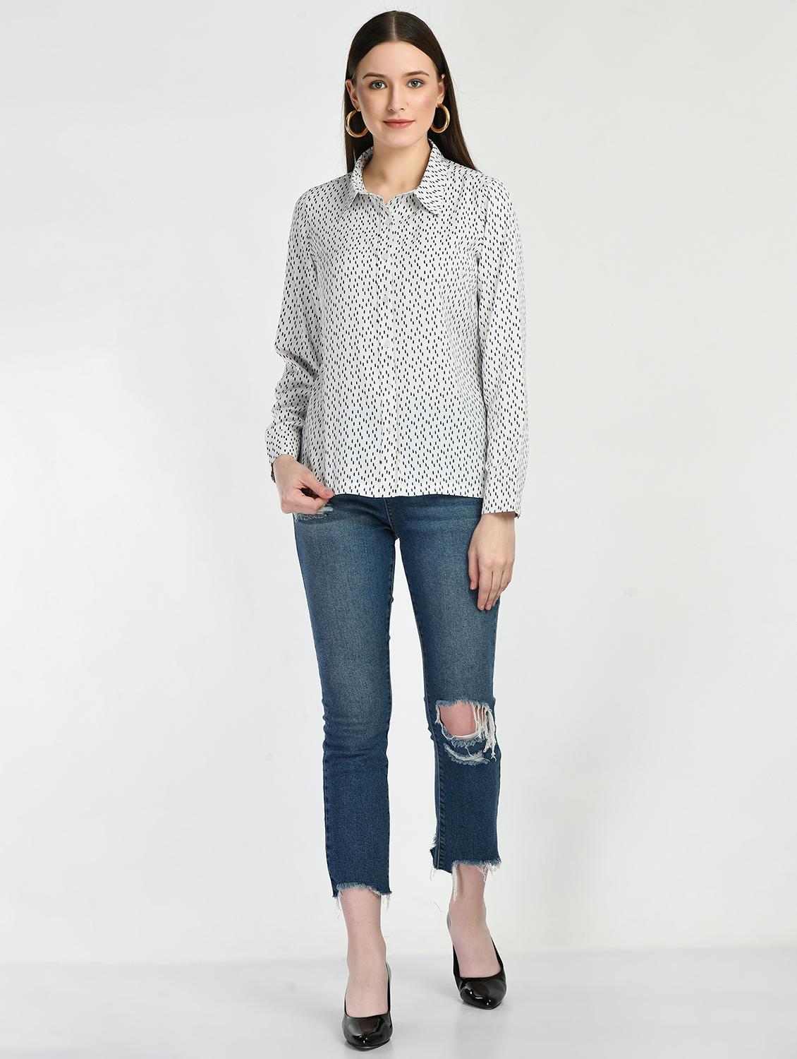 women printed regular shirt - 19491155 - Standard Image - 3