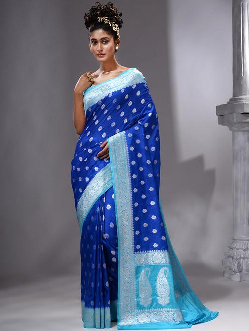 women's banarasi saree with blouse - 19492103 - Standard Image - 0