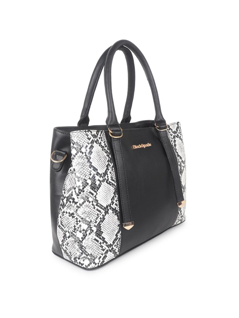 black leatherette (pu) handbag - 19517992 - Standard Image - 4