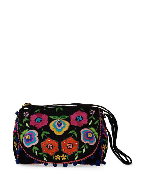 embroidered sling bag - 19564 - Very Small Image - 1