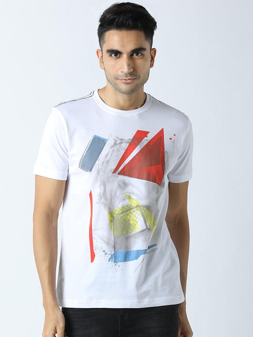 men crew neck front print t-shirt - 19581951 - Zoom Image - 0