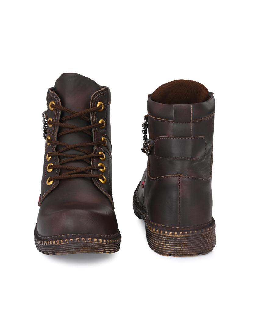 men brown high ankle boots - 19585163 - Standard Image - 3