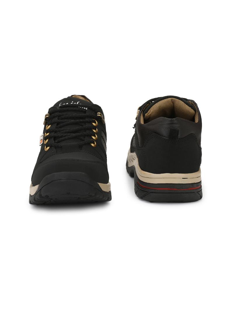 black solid lace up causal shoe - 19585173 - Standard Image - 3
