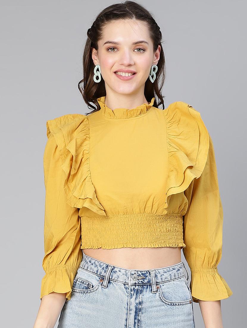 women's crop mock neck top - 19608171 -  Zoom Image - 0