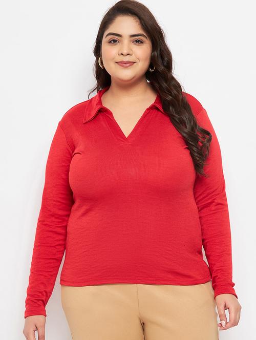 women's straight collared top - 19614300 -  Standard Image - 0