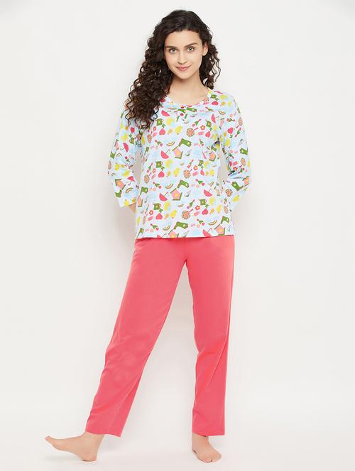 graphic print pyjama set nightwear set - 19637977 - Very Small Image - 1