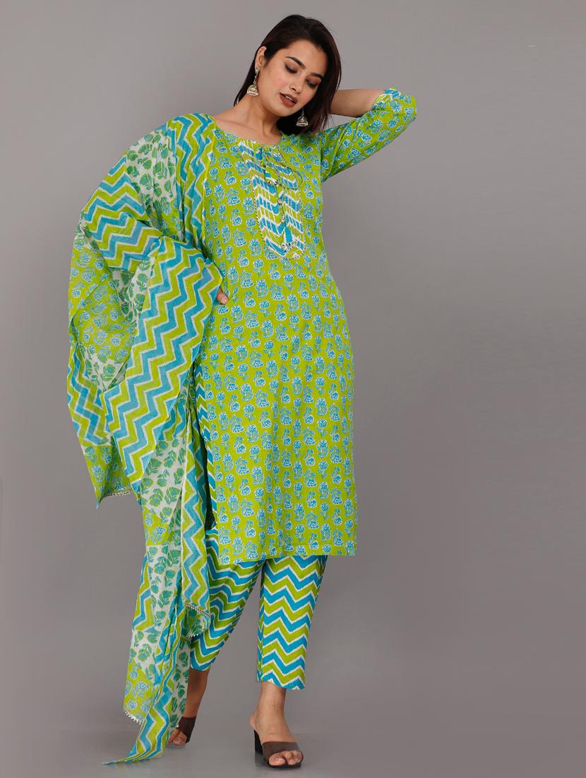 women floral kurta pant set with dupatta - 19648863 -  Zoom Image - 0